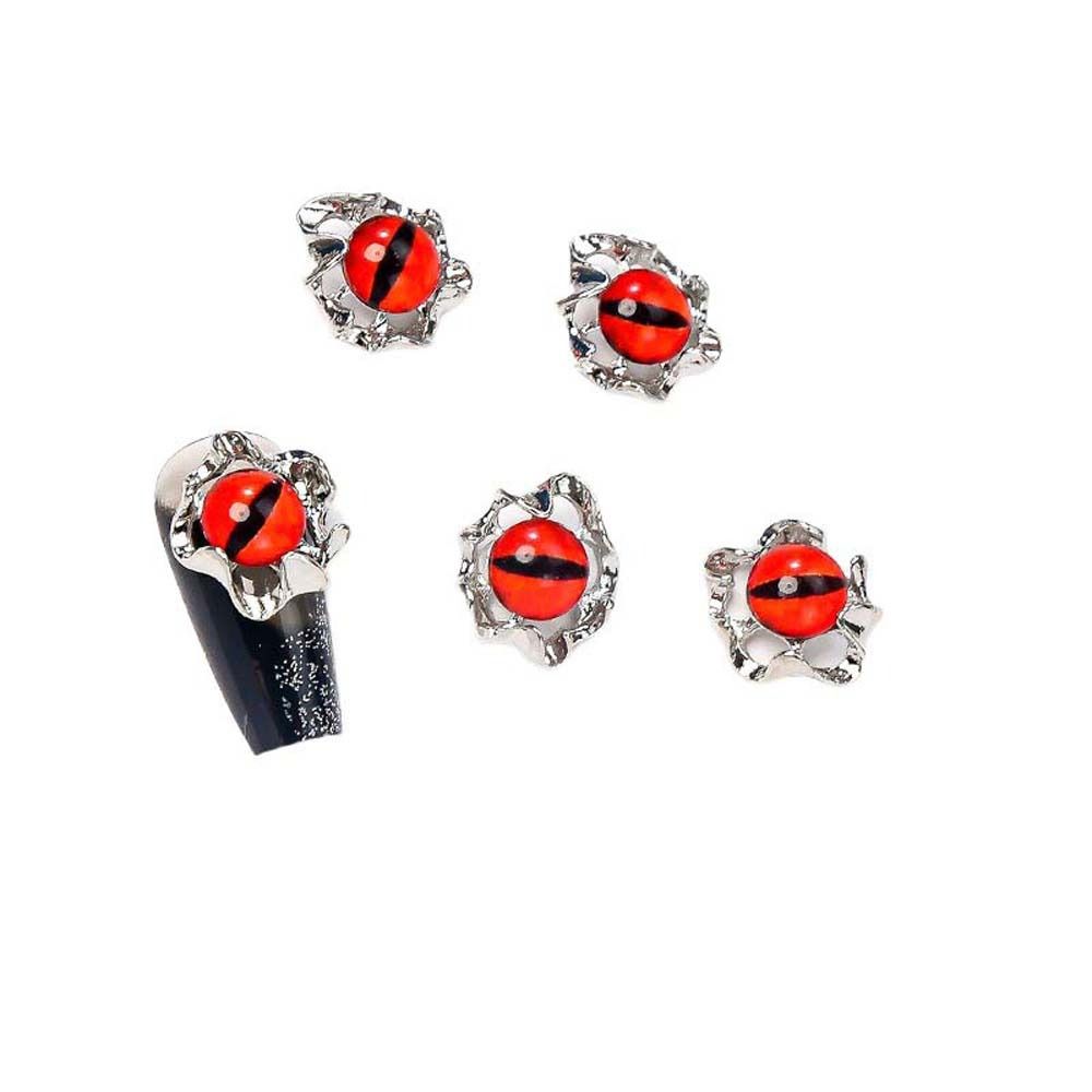 5Pcs/set Halloween Nail Charms Halloween Demon Nail Decorations Girls/Lady