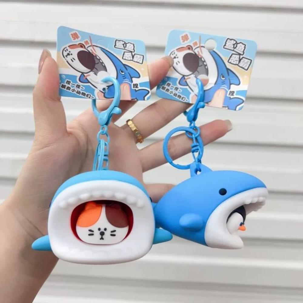 Креативный Аквариум Акула Сквиши Брелок Забавный Брелок Белый Медведь Подвеска для Ключей Машины