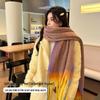 2024 Women's Mohair Thickened Scarf - Autumn/Winter Korean Style High-End Shawl