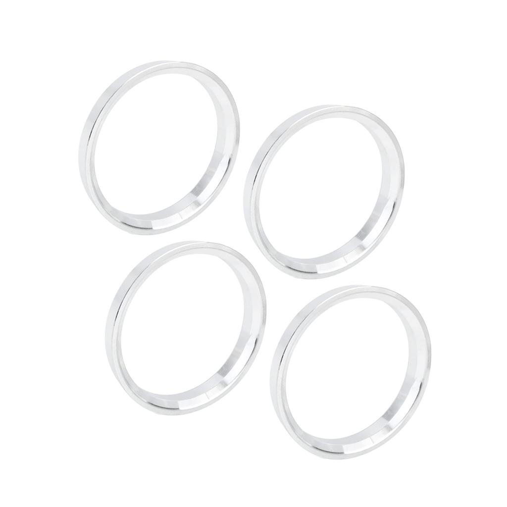 ACROPIX 72.6-64.1 Mm Hub Centering Ring Silver Tone 4pcs
