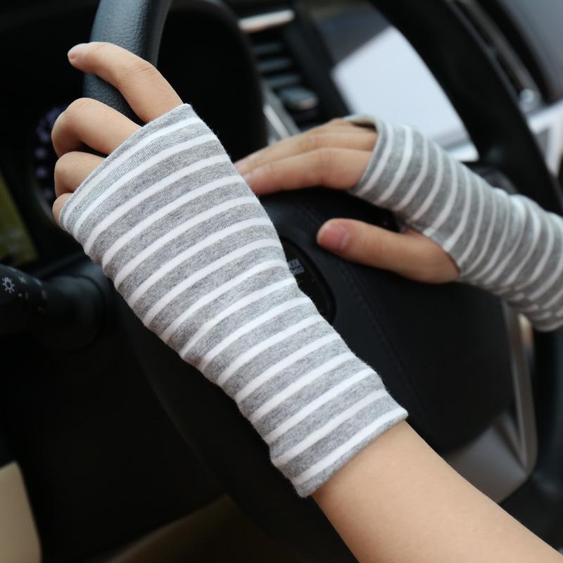 Унисекс Тонкие Хлопковые Перчатки без пальцев для защиты от солнца для летнего вождения и письма, Закрывают шрамы