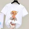 Cute Ballet Dancer Print Capuchina Ballerina Lightweight Breathable Spring Summer Outdoor Playwear for Kids