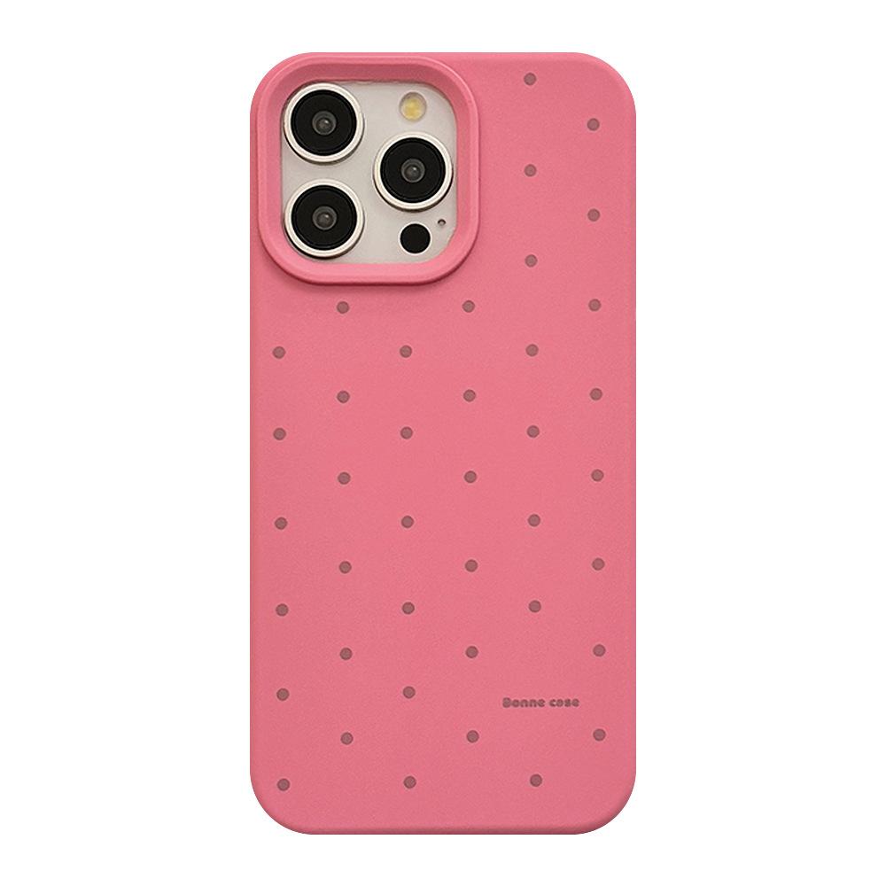 Korean Simple Polka Dot Iphone16 Apple 17 Mobile Phone Case 15promax Silicone 1314 Premium 12 Soft