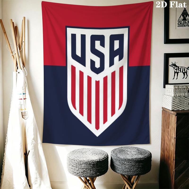USWNT Wall Tapestry Aesthetic Wall Hanging Printed Fabric Blanket Decorative Tapestries for Bedroom Living Room Home Decor