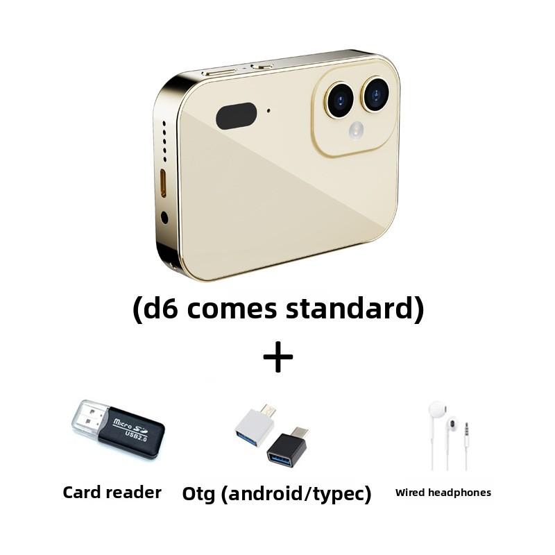 D6 Трехкамерная CCD Цифровая камера высокого разрешения, Пленочная Музыкальная Умная камера Сенсорный экран Камера-рекордер для студенческого билета