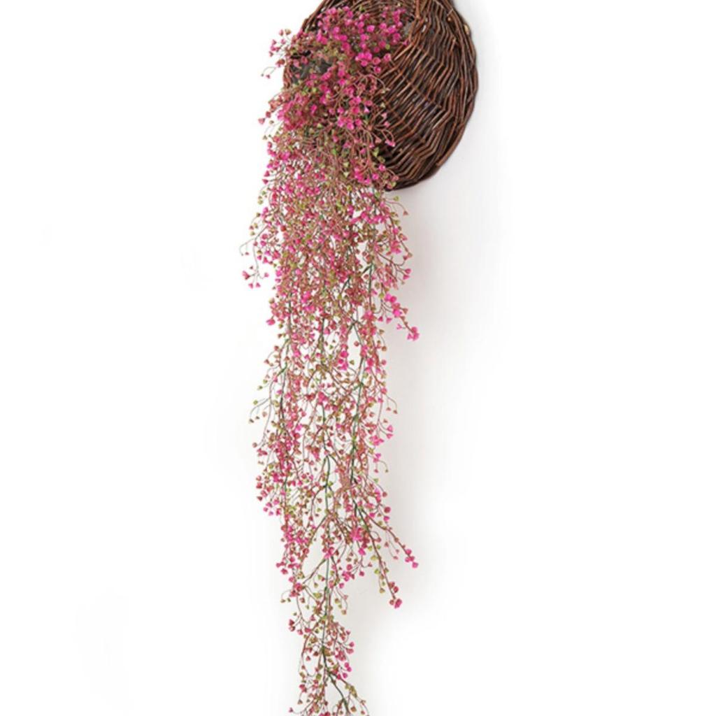 Golden Bell Willow Artificial Trailing Flower Vine for Indoor Wall Decoration