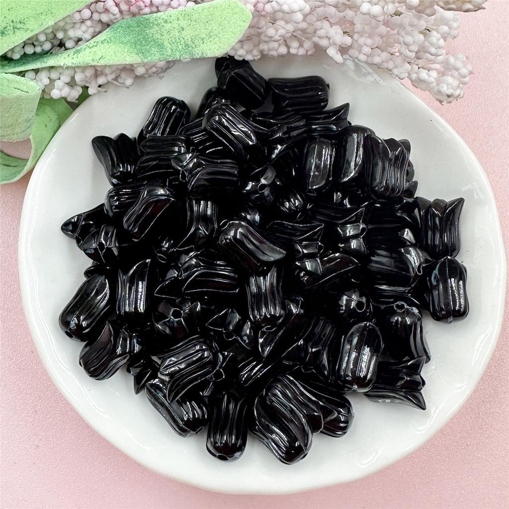 Высококачественные ювелирные аксессуары для изготовления ювелирных изделий 7,5*9,6 мм, браслеты-тюльпаны, акрил, 100 шт., модные свободные бусины, цветы, усовершенствованное ожерелье «сделай сам»