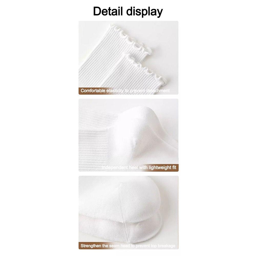 Cotton Women Ruffle Socks Comfortable JK Sock Cute Medium Tube Sock