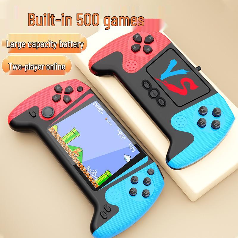 500 Новая Классическая Портативная Игровая Консоль с Большим Экраном и Джойстиком для Двух Игроков - Ностальгический Стиль