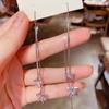 Women's Long Fringe Star Zircon Earrings