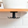 Storage Hook 360 Degree Rotatable with 6 Hooks Convenient Storage Solution for Utensils Tools Towels