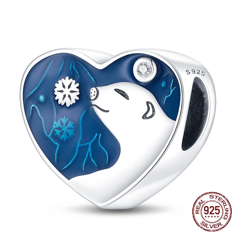 Qikaola Классические милые подвески в виде слона, бусины, подходят для оригинального браслета, настоящее серебро, подвеска, ювелирные изделия своими руками