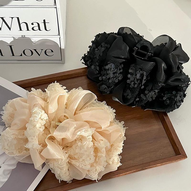 Elegance Temperament Large Claw Clip Multilayer Bow Hair Clips Ponytail Hairpin Women Hair Accessories