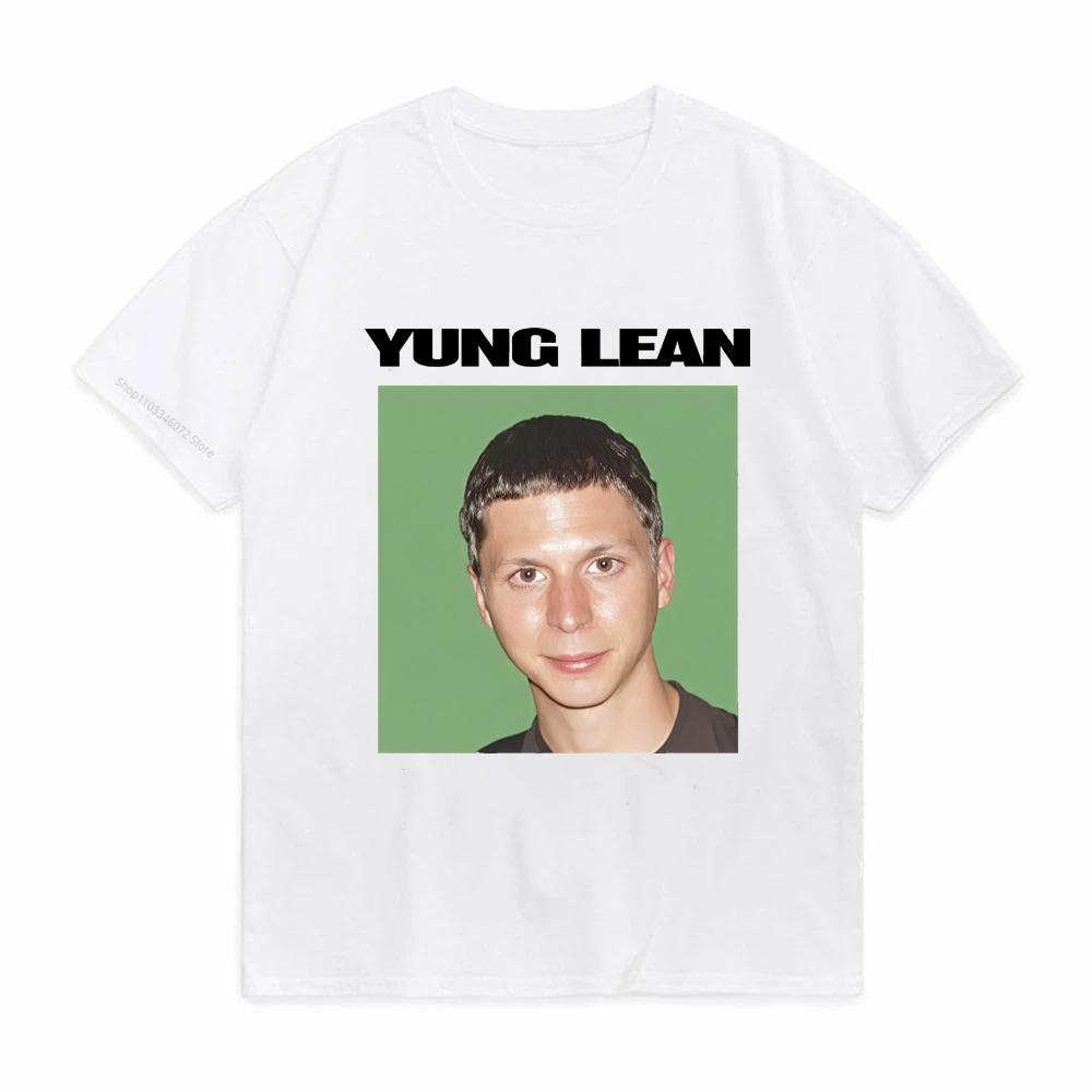 Смешная футболка с графическим принтом Yung Lean Мужская Мода Повседневная Футболки с коротким рукавом Унисекс летние с круглым вырезом Дышащие свободные футболки