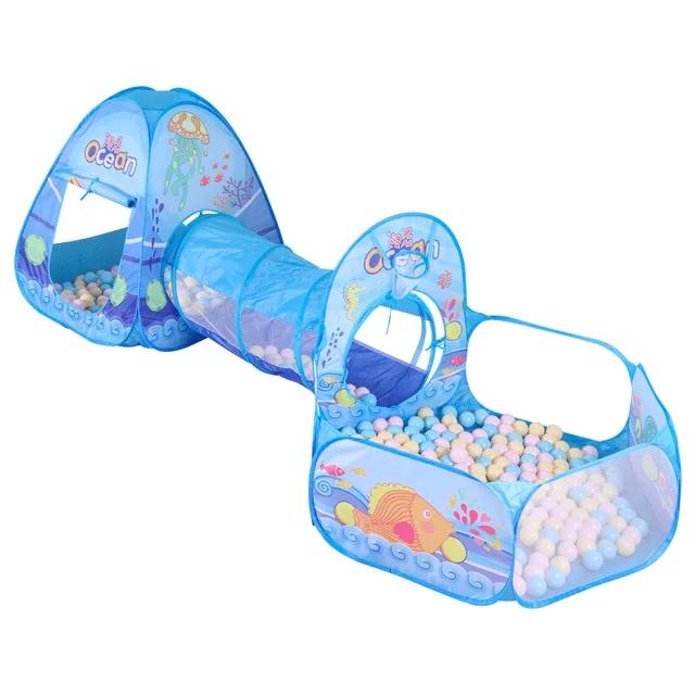 Палатка детская портативная 3 в 1 'Ракета', игрушки, палатка для кемпинга, детский бассейн с шариками, игровой домик, ползательный туннель, палатка-автомат