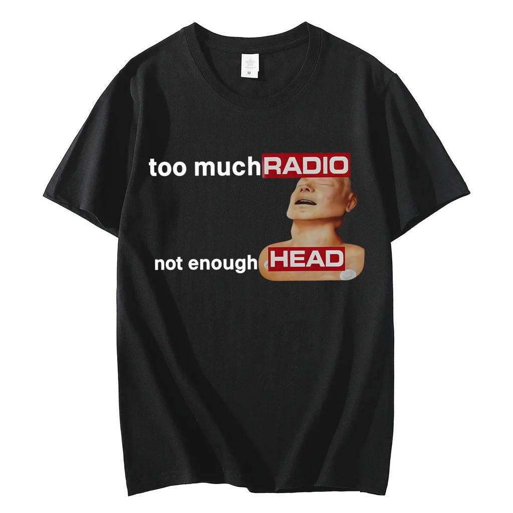 Смешные футболки с принтами Radiohead Streetwear Мода Рок Футболки с коротким рукавом Мужские Женские Летние Высококачественные Хлопковые Футболки