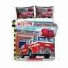 Firefighter Truck Duvet Cover King/Queen Size Red Firemen Car Bedding Set For Kids Boys Girls Fire Engine Polyester Quilt Cover