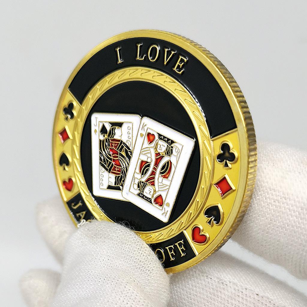Las Vegas JK poker chips, commemorative medals, gold coins, badges, creative pressure card chips, small gifts