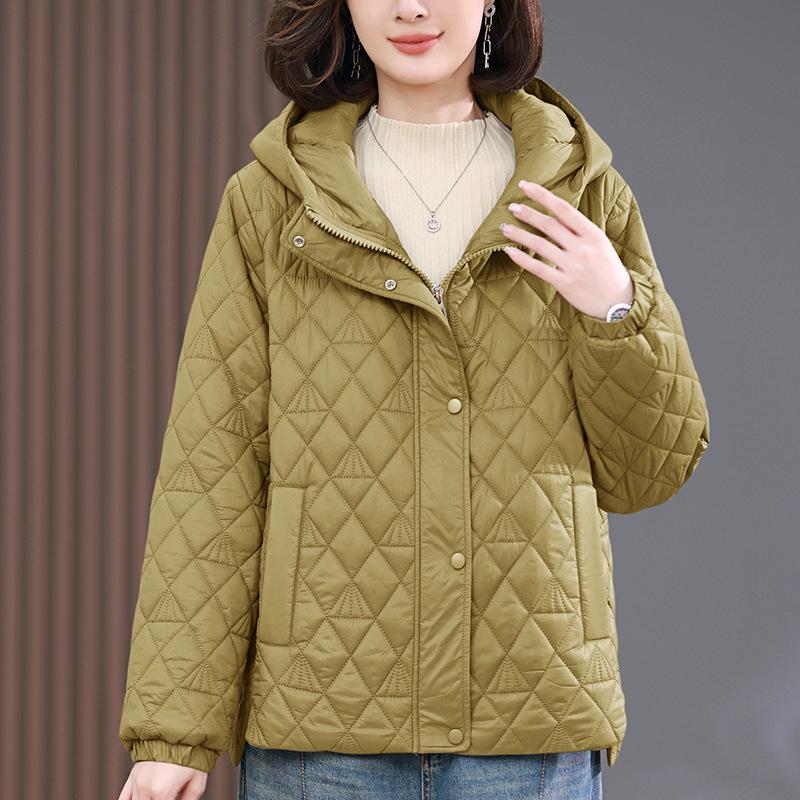 Women's 2024 Lightweight Petite Quilted Cotton Coat - Autumn/Winter Fashion