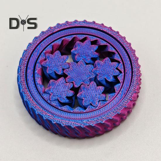 1/5 шт. 3D-печатная игрушка-спиннер для снятия стресса и беспокойства у детей и подростков, для взрослых, с блокирующим механизмом, гироскоп на кончике пальца, портативный, для путешествий, сенсорный спиннинг