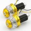 General-purpose LED Anodized Color Bar End Turn Signal 18mm for Motorcycles, Set of 2, Gold, 00053