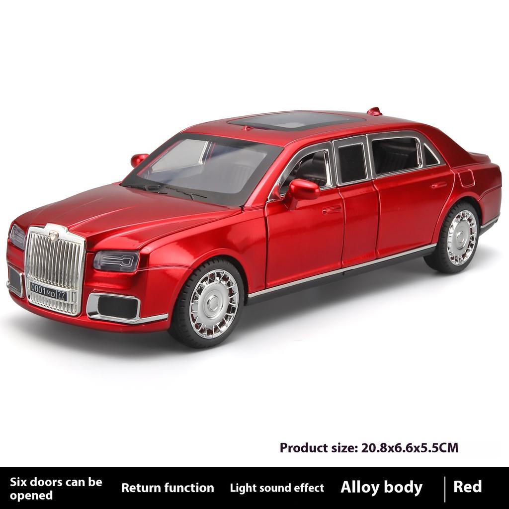 1:24 Aurus Motors Aurus Senat Россия Лимузин Сплав Металл Литая Модель Автомобиля Звук и Свет Классические Коллекционные Украшения Подарки