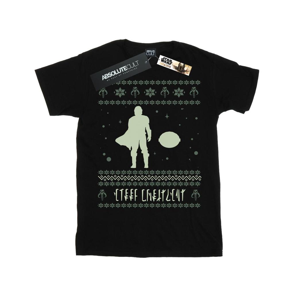 Star Wars The Mandalorian Mens Cotton Christmas T-Shirt