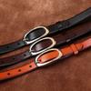 Belt Women's Simple Fashion All-Match High-End Affordable Luxury Style Genuine Leather Pure Cowhide Casual Trend High-Grade Thin Belt