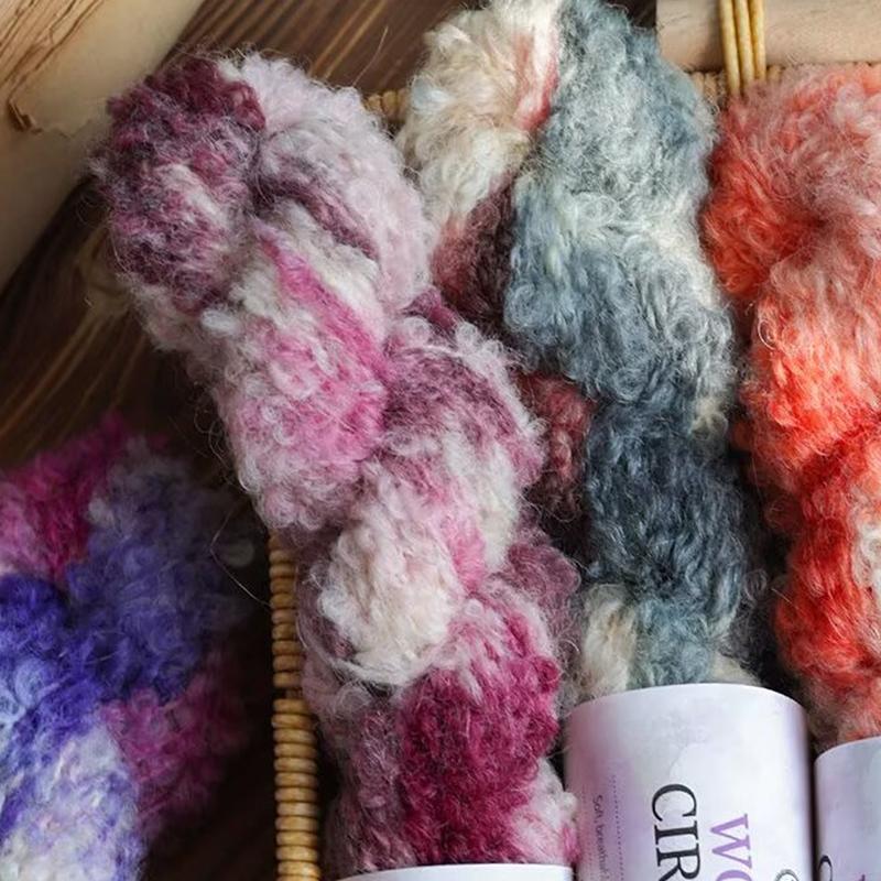 Шерстяная Пряжа Круглого Сечения Однотонная, Для Ручного Вязания DIY Шарф Шапка Свитер Средней Толщины Шерсть Мериноса Пряжа, Мягкая И Удобная Пушистая&