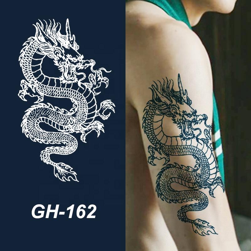 GH Hot Sale Waterproof Long Lasting Temporary Tattoos Stencil Body Art Arm Chest Leg Shoulder Tattoo Stickers for Girl Men Women