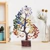 Seven Chakra Crystals and Gemstones, Seven Chakra Crystal Tree Showpiece for Good Luck Home Decor