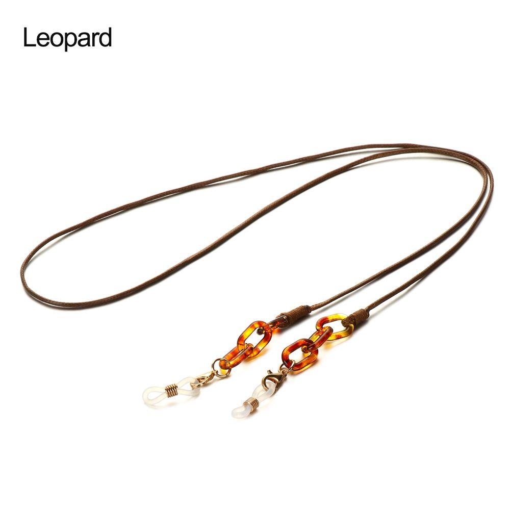 Леопардовые акриловые шнурки для солнцезащитных очков, цепочки для очков, шнурки для очков для чтения, ремешок для очков