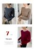 2025 Autumn/Winter Women's Elegant Cashmere Knit Top, Long Sleeve, Loose Fit, Solid Color, Round Neck Sweater