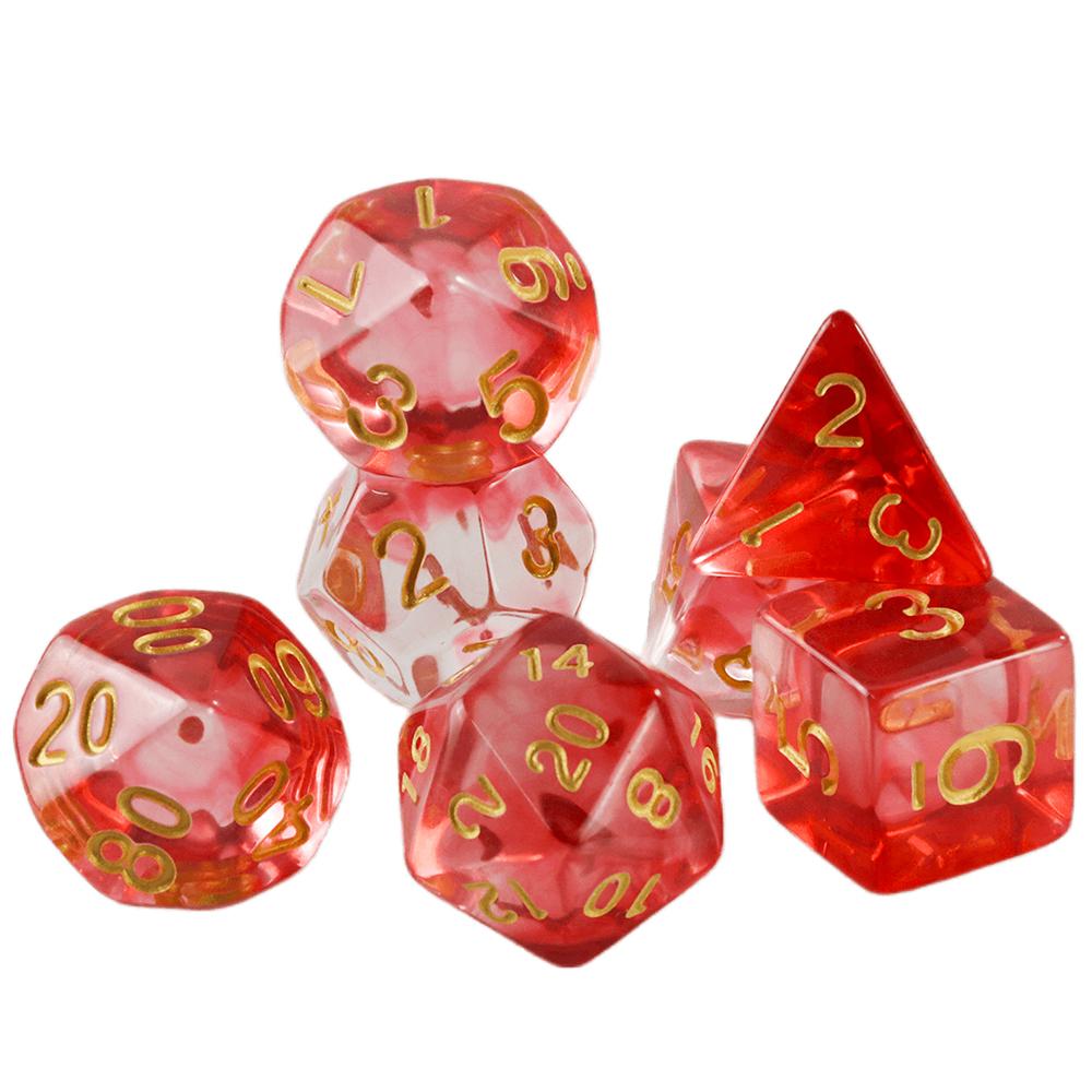 7шт/набор многогранных игральных костей с эффектом туманности D4-D20 для RPG DNDGame, игральные кости для настольной игры, набор игральных костей DND