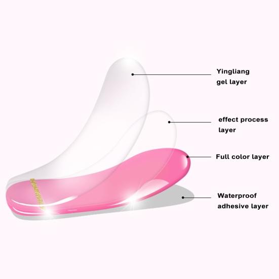 УФ 3D наклейка для ногтей, полноцветный гель без следов, красивый легкий патч для ногтей для комфорта в течение всего дня