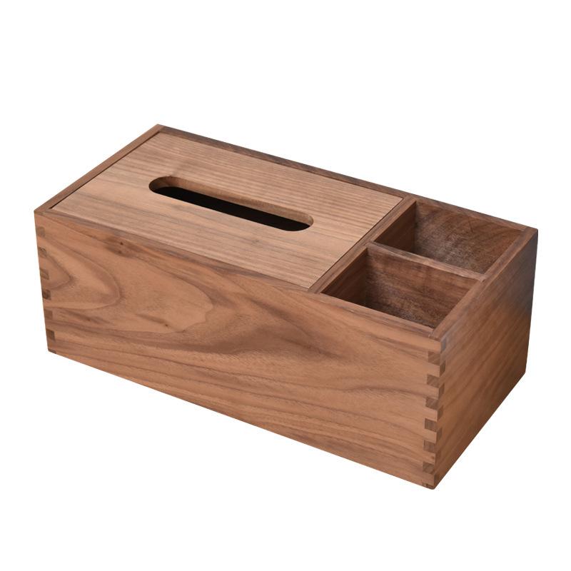Elegant Black Walnut Wood Tissue Box for Living Room, Dining Table, or Bedroom