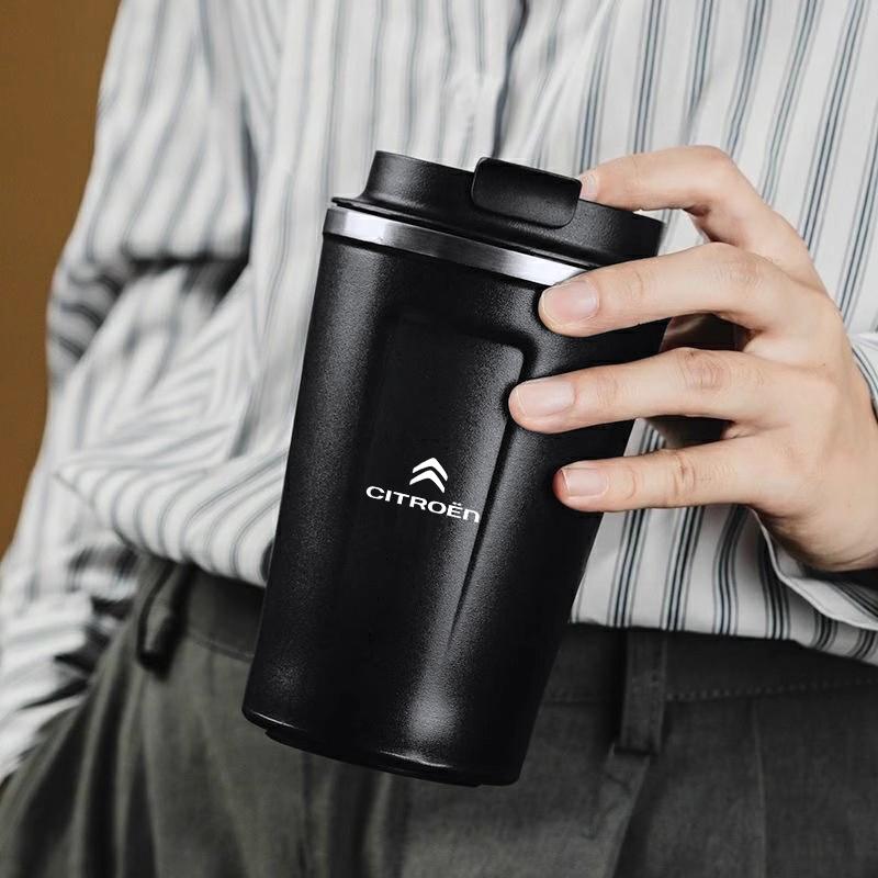 AJFJ2 Portable Car Coffee Mug Travel Water Cup Thermal Cup Accessories For Citroen C6 C4 2CV C8 C-Elysee C15 C4L Spacetourer CelyseeC6