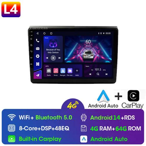 2 Din Android 13 Auto Car Radio Multimedia Video Player For Fiat Bravo 2007-2012 Wirerless Carplay 4G GPS Navigation Stereo DVD