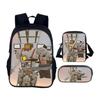 Toilet Man Primary and Secondary School Students' Three-piece Backpack Set 21