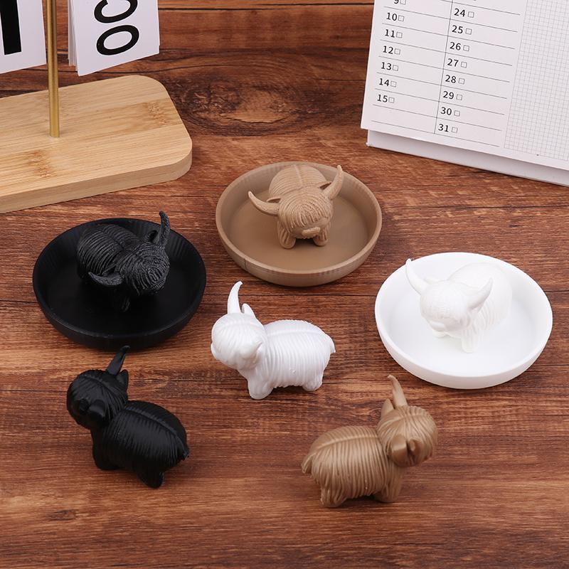 Держатель для сережек в виде коровы Хайленд, ювелирная подставка, украшение для домашнего офиса, украшения для рабочего стола, подарки