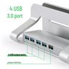 Вертикальная настольная подставка для ноутбука и планшета с USB-хабом