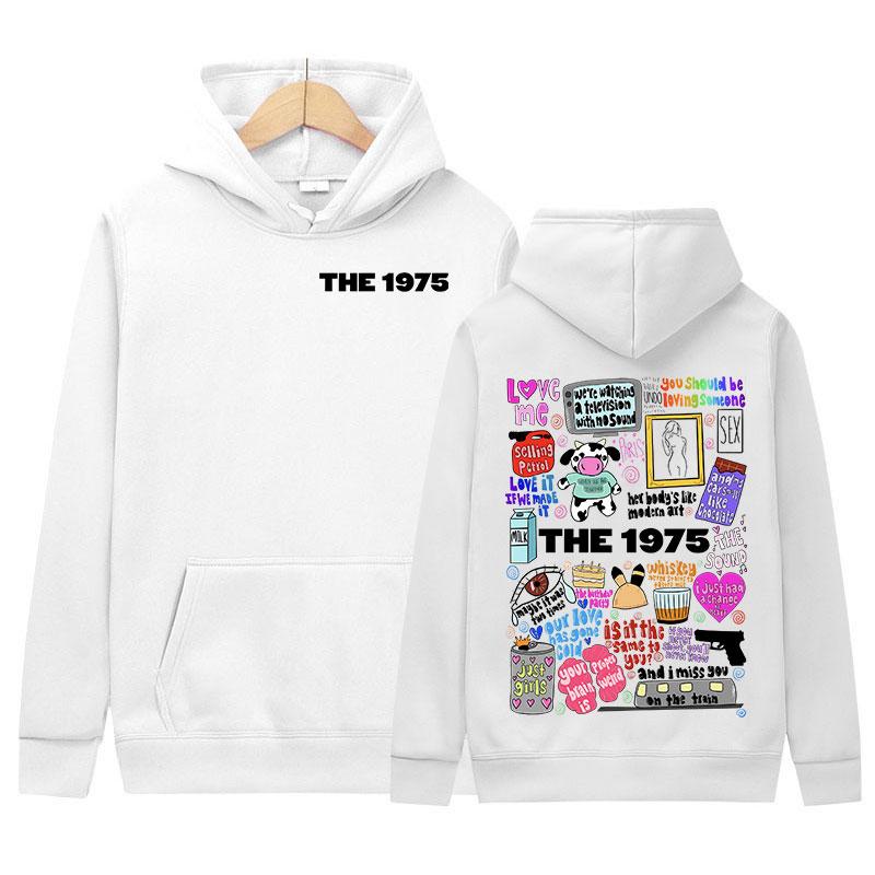 Британская группа The 1975 Худи с принтом текста Мужская Женская Хип-хоп Мода Пуловер Толстовка Повседневная Высокое Качество Большие Худи