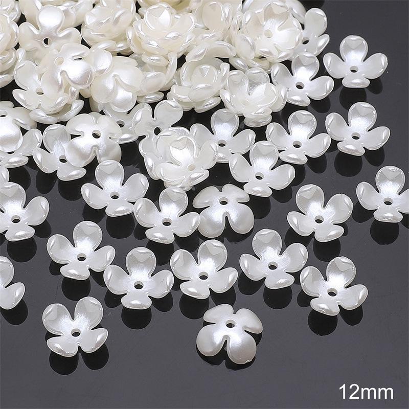 Handmade ABS Imitation Pearl Spacer Beads: Petal Design for DIY Bracelets, Necklaces, Earrings, and Clothing