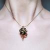 Fashionable and Versatile Snake Bone Chain Retro Magic Style Girl Necklace Pendant with Unique Temperament Inlaid
