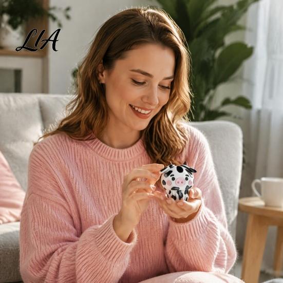 Stress Relief Fidget Toys Cow Cupcake Clicker Toy, 3D Printed Finger Tool Clicky Button Sensory Toy for Anxiety Reduction & Focus
