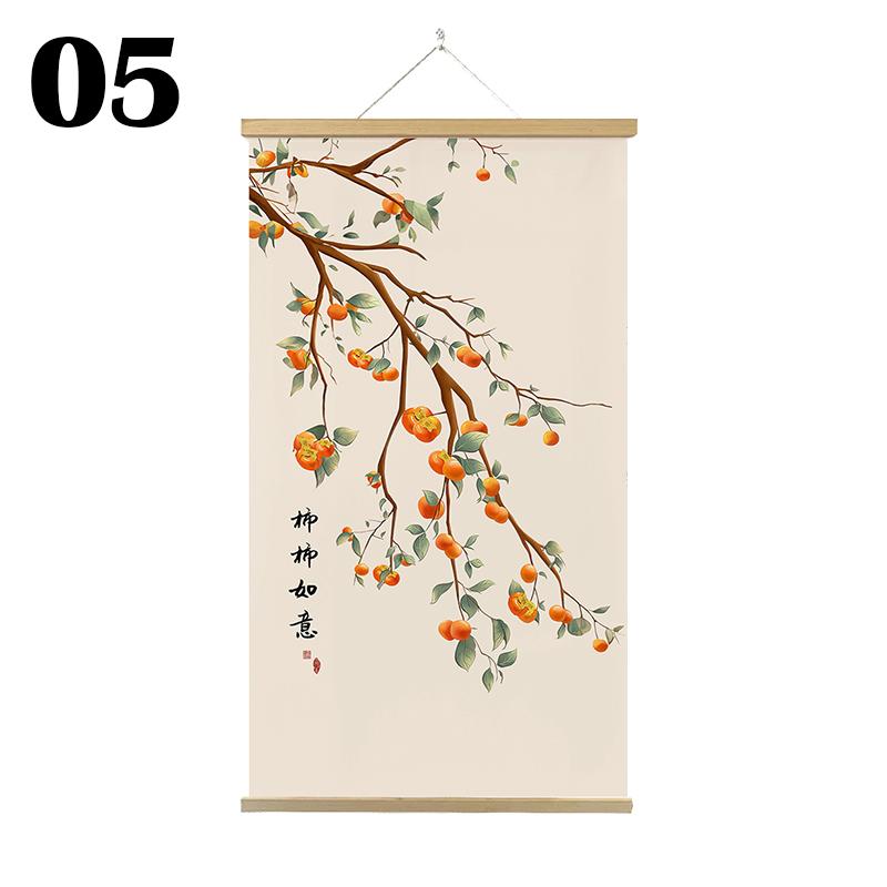 Японские постеры и принты на холсте укиё-э, украшение для дома, настенная живопись, картина с подвесным свитком из цельного дерева