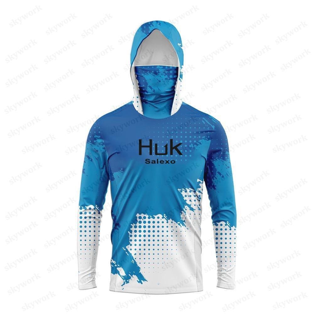 HUK рыболовная солнцезащитная одежда мужская ледяной шелк рыболовная одежда летняя специальная накидка дышащая рыболовная морская рыбалка Луя солнцезащитная одежда