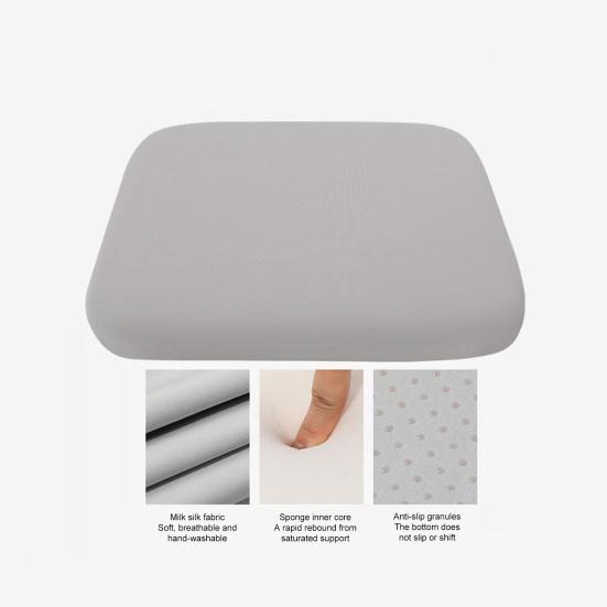 Подушка сиденья из пены с памятью Дышащая Медленно восстанавливающая форму Четыре сезона Нескользящая Моющаяся наволочка Эластичная Для автомобиля Дома Офисного кресла Квадратный коврик для сидения