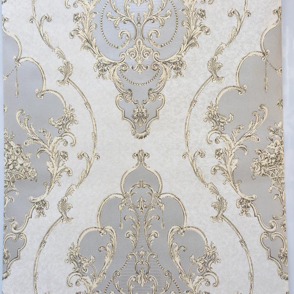 Роскошные Дамасские Виниловые Обои ПВХ Рулон Обоев Белый Черный Синий Красный Водонепроницаемое Настенное Покрытие Гостиная Спальня Украшение Дома