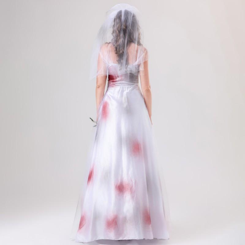 Halloween Ghost Bride Costume Womens Cosplay Dress Party Ball Stage